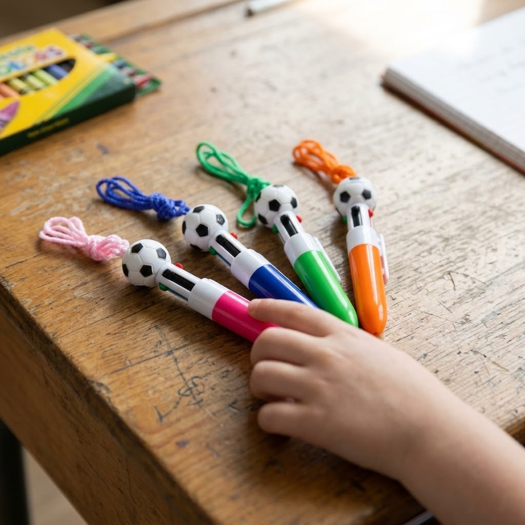 Football 4-Colour Ballpoint Pen Party Favours - lifestyle photo