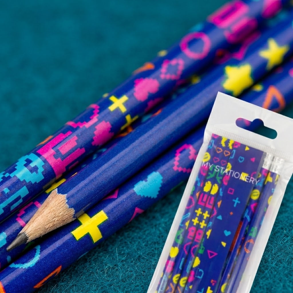 Gamer Pencil with Eraser Party Bag Filler - close-up