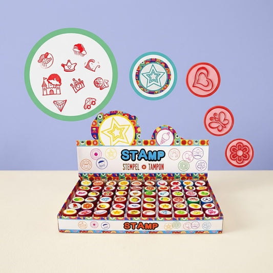 Mini Stamp for Kids Assorted Designs Party Favours - studio photo