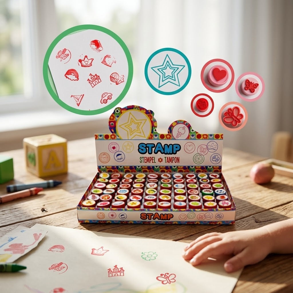 Mini Stamp for Kids Assorted Designs Party Favours - lifestyle photo