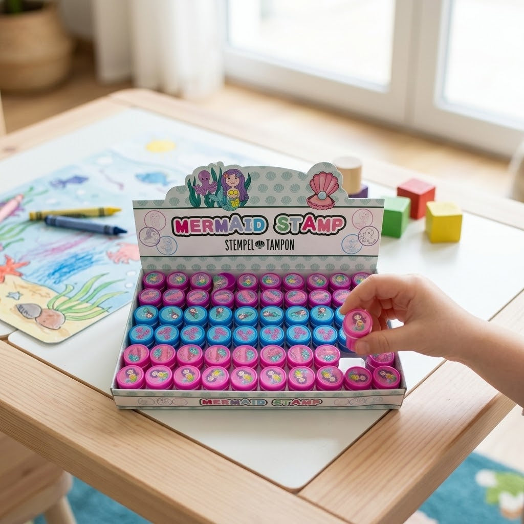 Mermaid Stamp for Kids Party Bag Filler - lifestyle photo