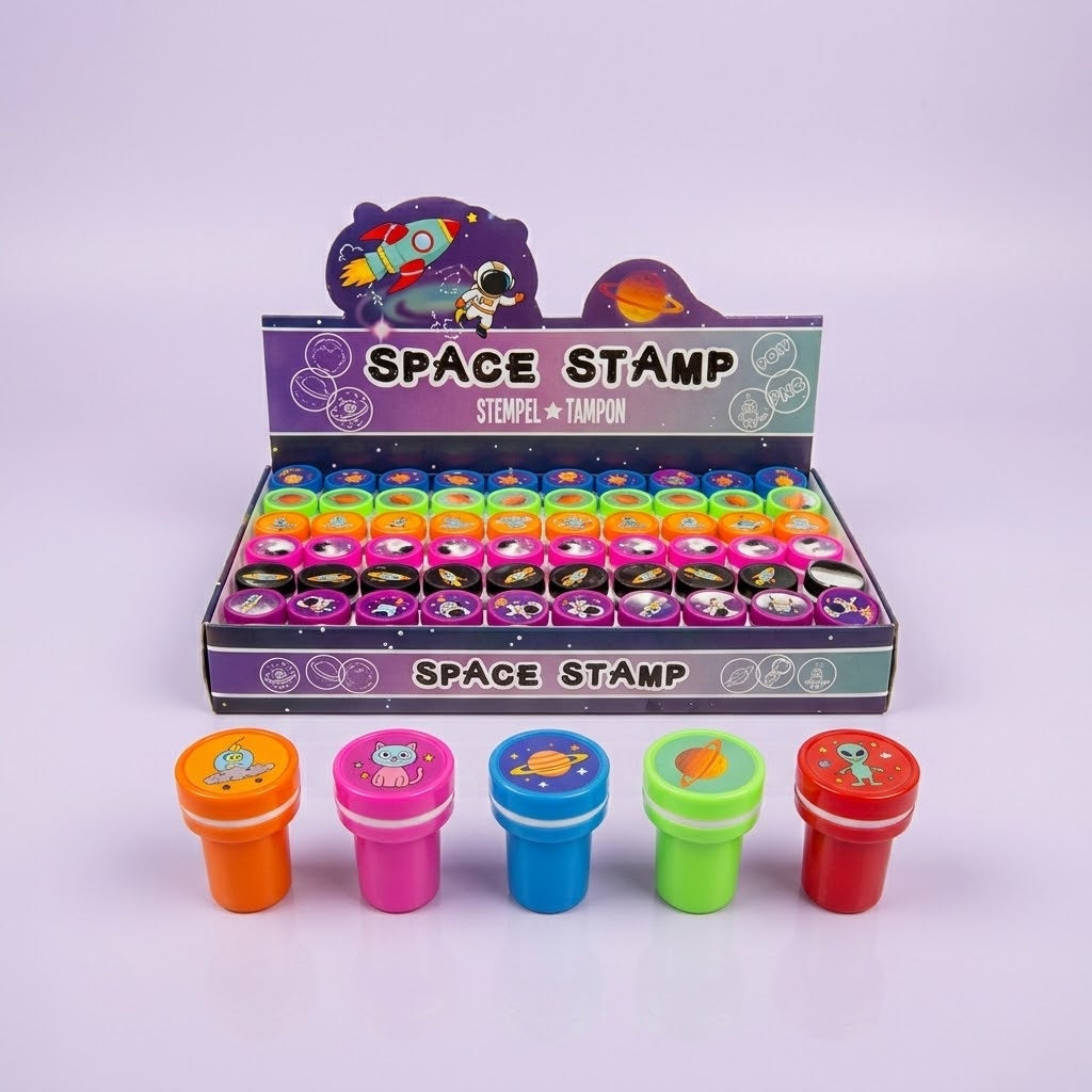 Space Stamp for Kids Party Bag Filler - studio photo