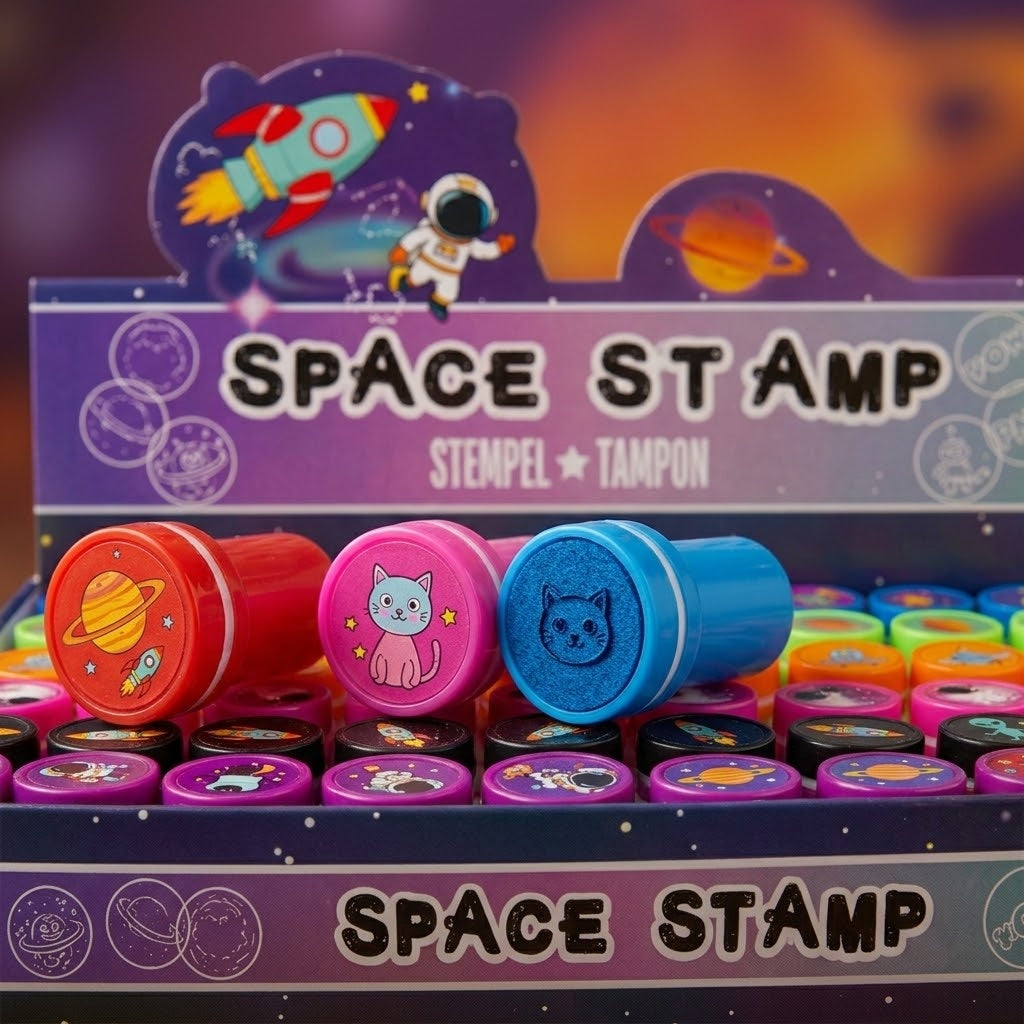 Space Stamp for Kids Party Bag Filler - close-up