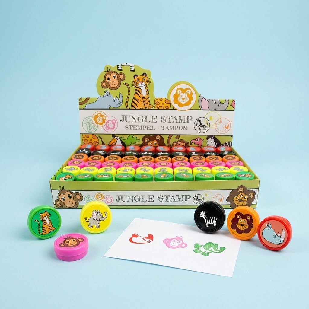 Jungle Animals Stamp for Kids Party Bag Filler - studio photo