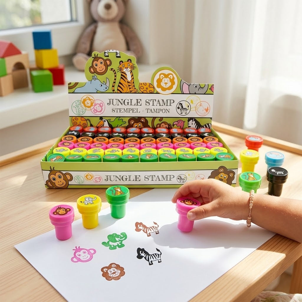 Jungle Animals Stamp for Kids Party Bag Filler - lifestyle photo