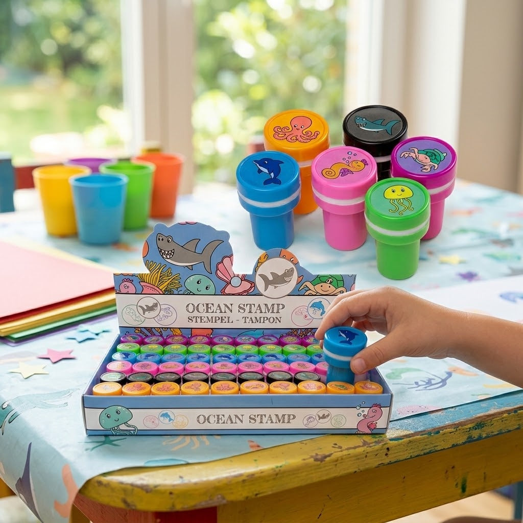 Ocean Animals Stamp for Kids Party Bag Filler - lifestyle photo