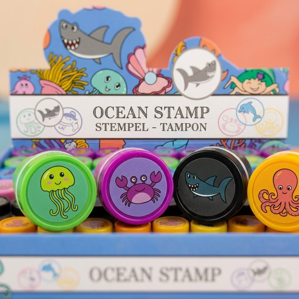 Ocean Animals Stamp for Kids Party Bag Filler - close-up