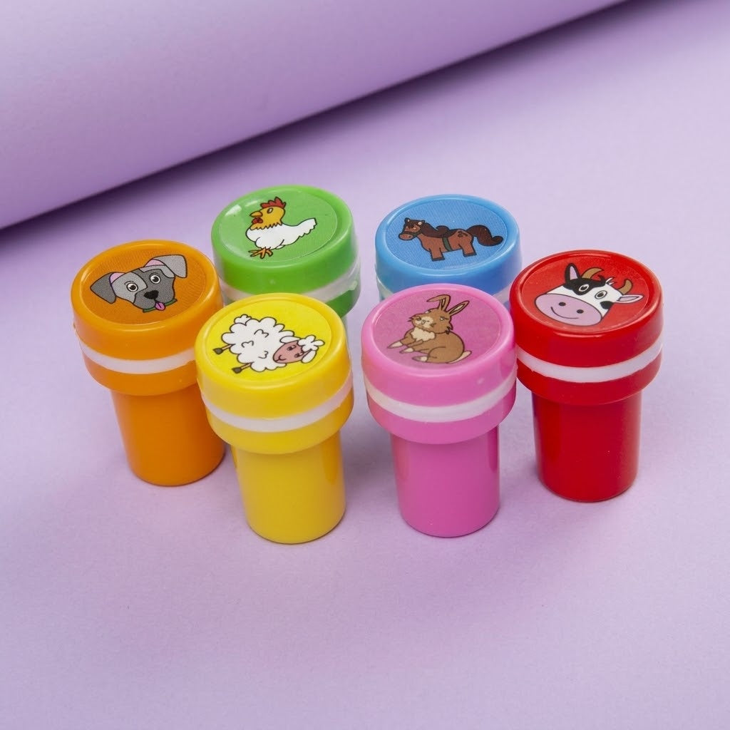 Farm Animals Stamp for Kids Party Bag Filler - studio photo