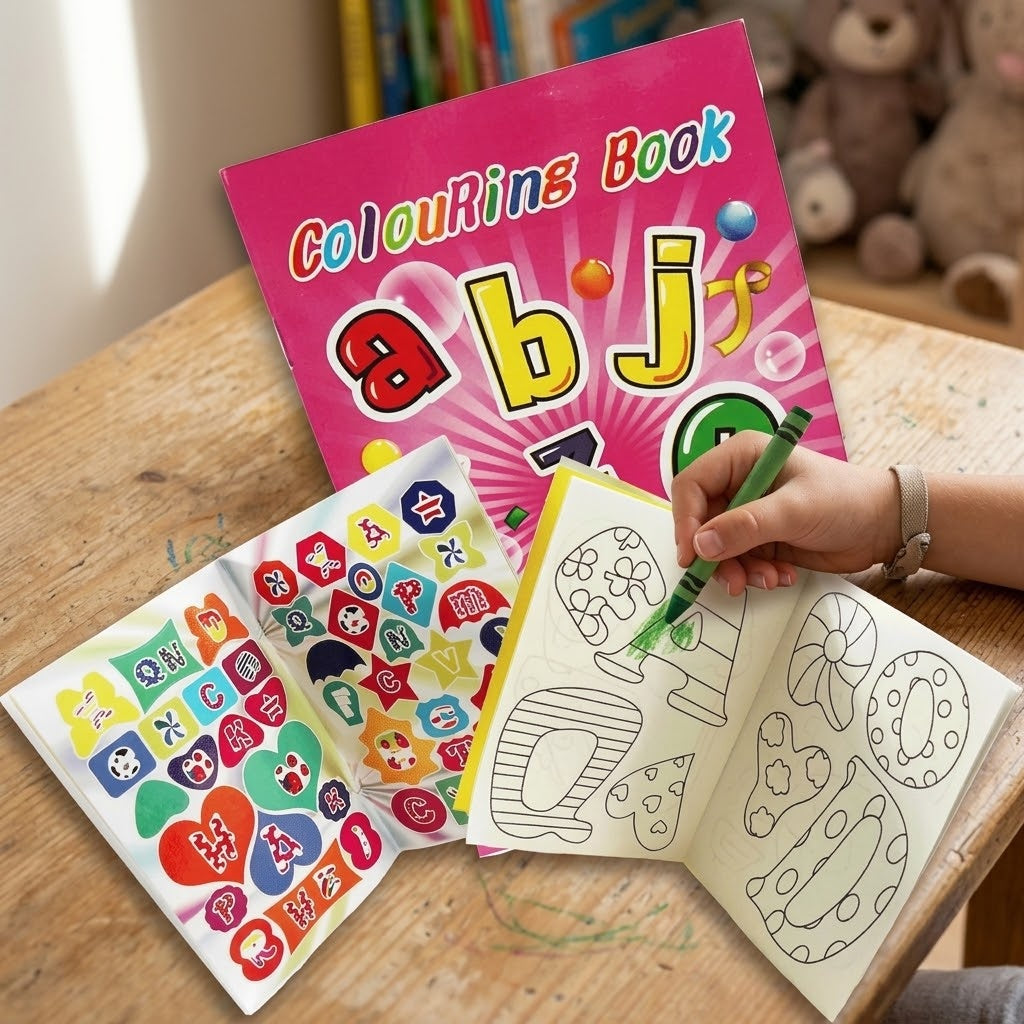 Colouring Book with Stickers 14 x 20 cm - lifestyle photo