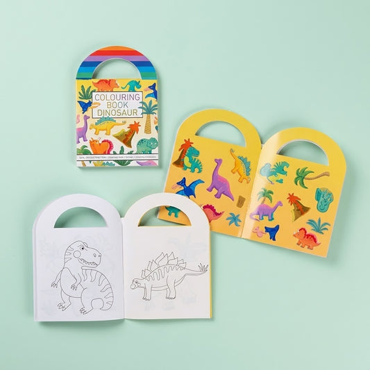 Dinosaur Colouring Book with Stickers - studio photo