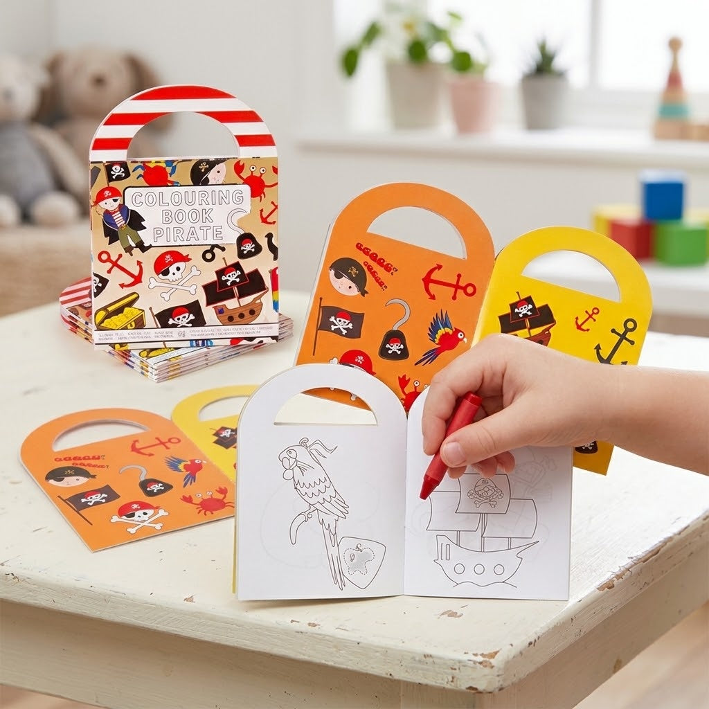 Pirate Colouring Book with Stickers - lifestyle photo