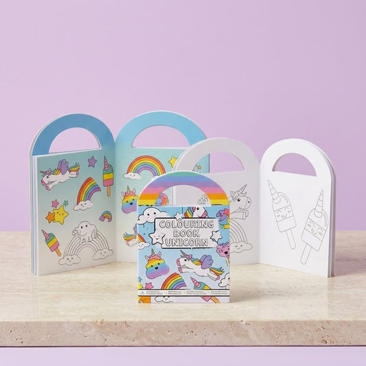 Unicorn Colouring Book with Stickers - studio photo