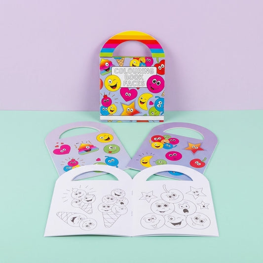 Funny Face Emoji Colouring Book with Stickers - studio photo