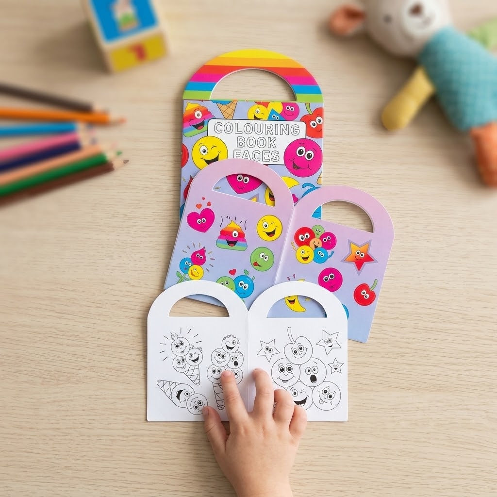 Funny Face Emoji Colouring Book with Stickers - lifestyle photo