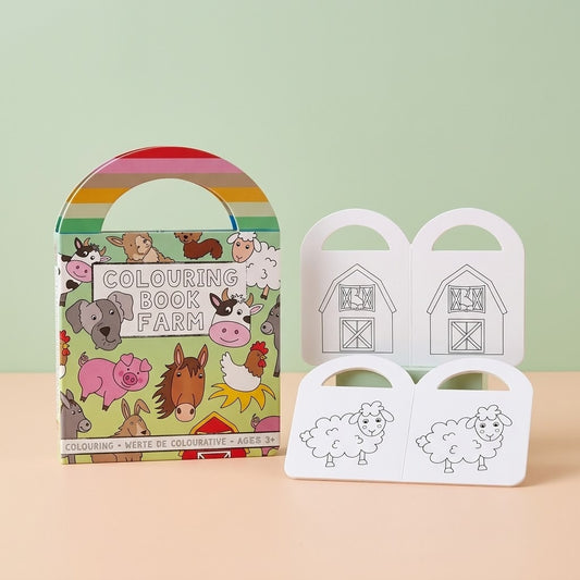Farm Animals Colouring Book with Stickers - studio photo