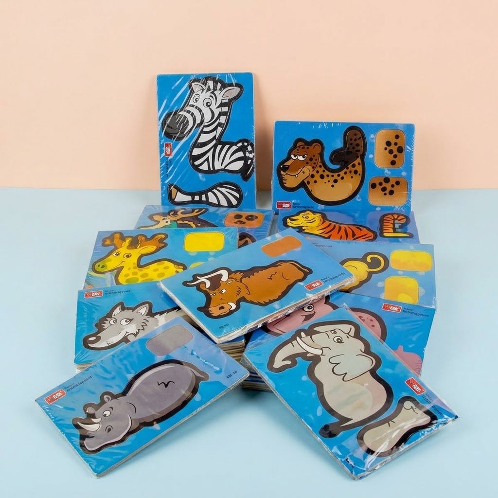 Mini 3D Jungle Animal Puzzle 7 x 10.5 cm Assorted - studio photo
