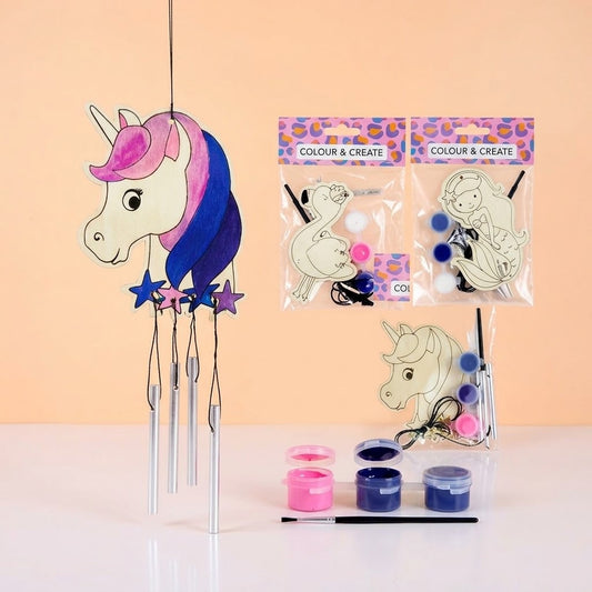 Make Your Own Wind Chime Craft Kit Paint and Build - studio photo