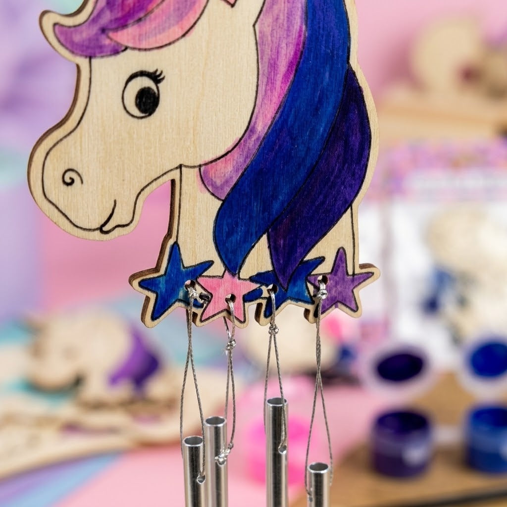 Make Your Own Wind Chime Craft Kit Paint and Build - close-up