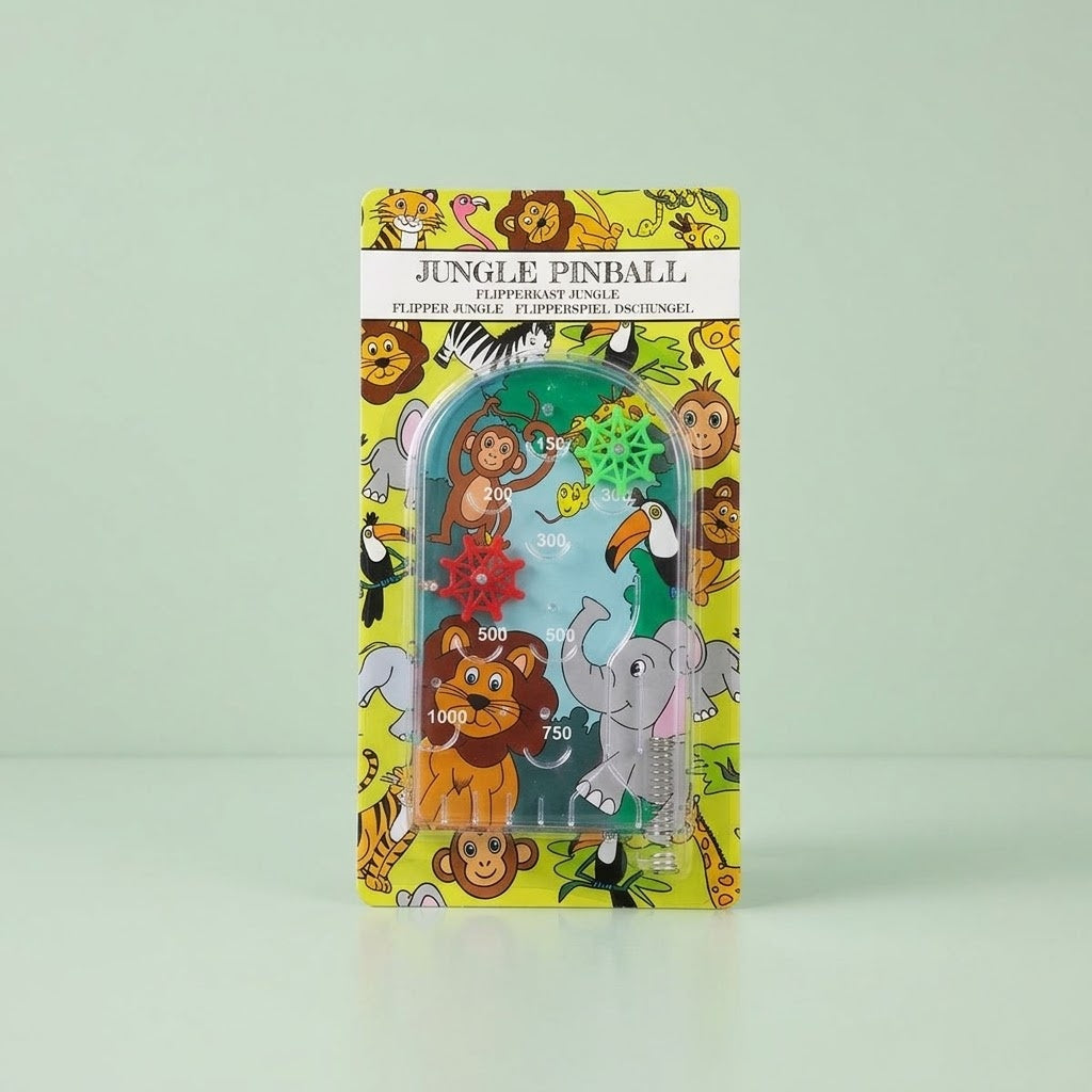 Jungle Animals Pinball Game Handheld 7 x 12 cm - studio photo