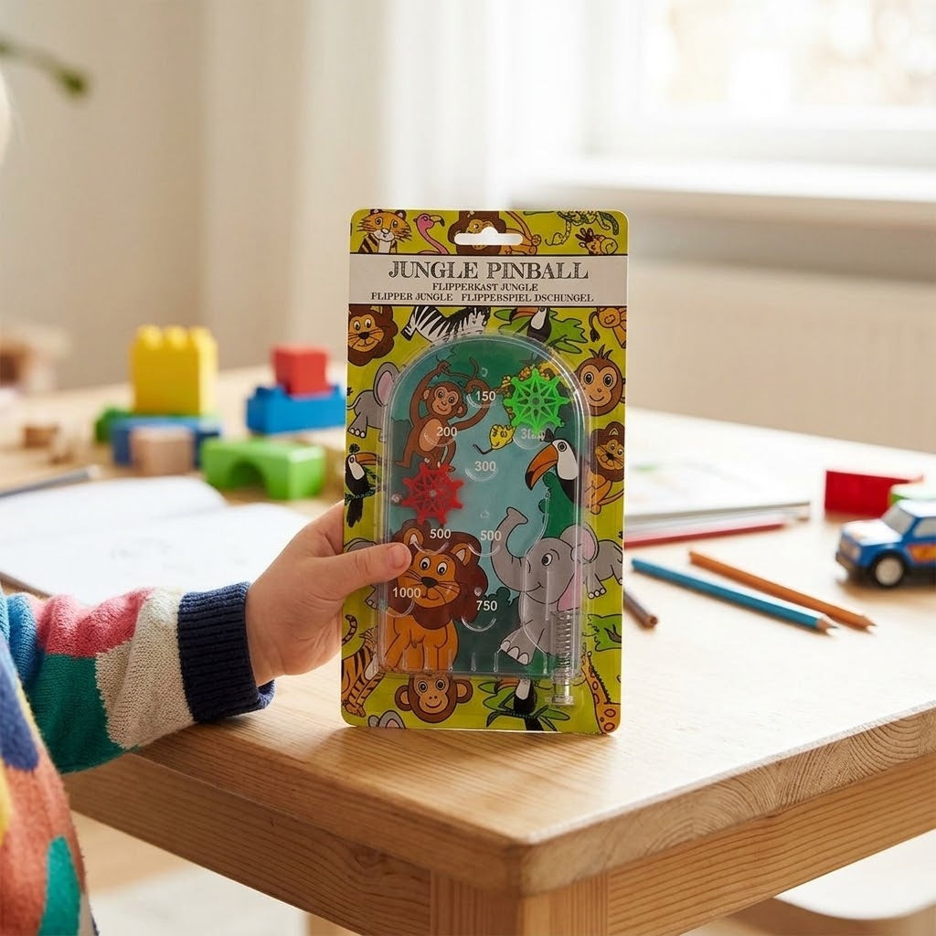 Jungle Animals Pinball Game Handheld 7 x 12 cm - lifestyle photo