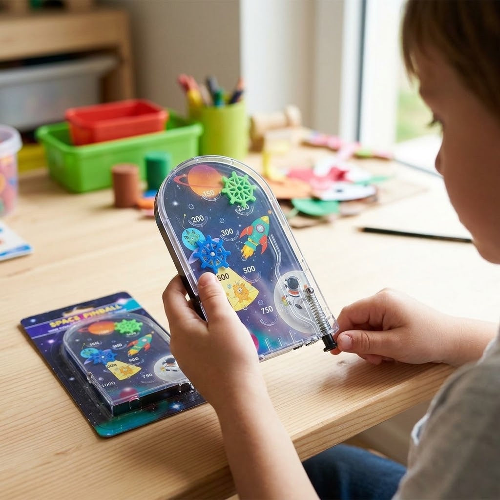 Space Pinball Game Handheld 7 x 12 cm - lifestyle photo