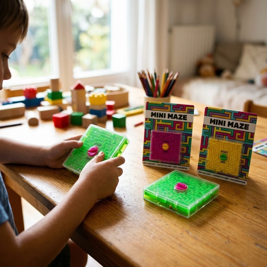 3D Maze Puzzle Ball Game 7 x 7 cm Brain Teaser - lifestyle photo