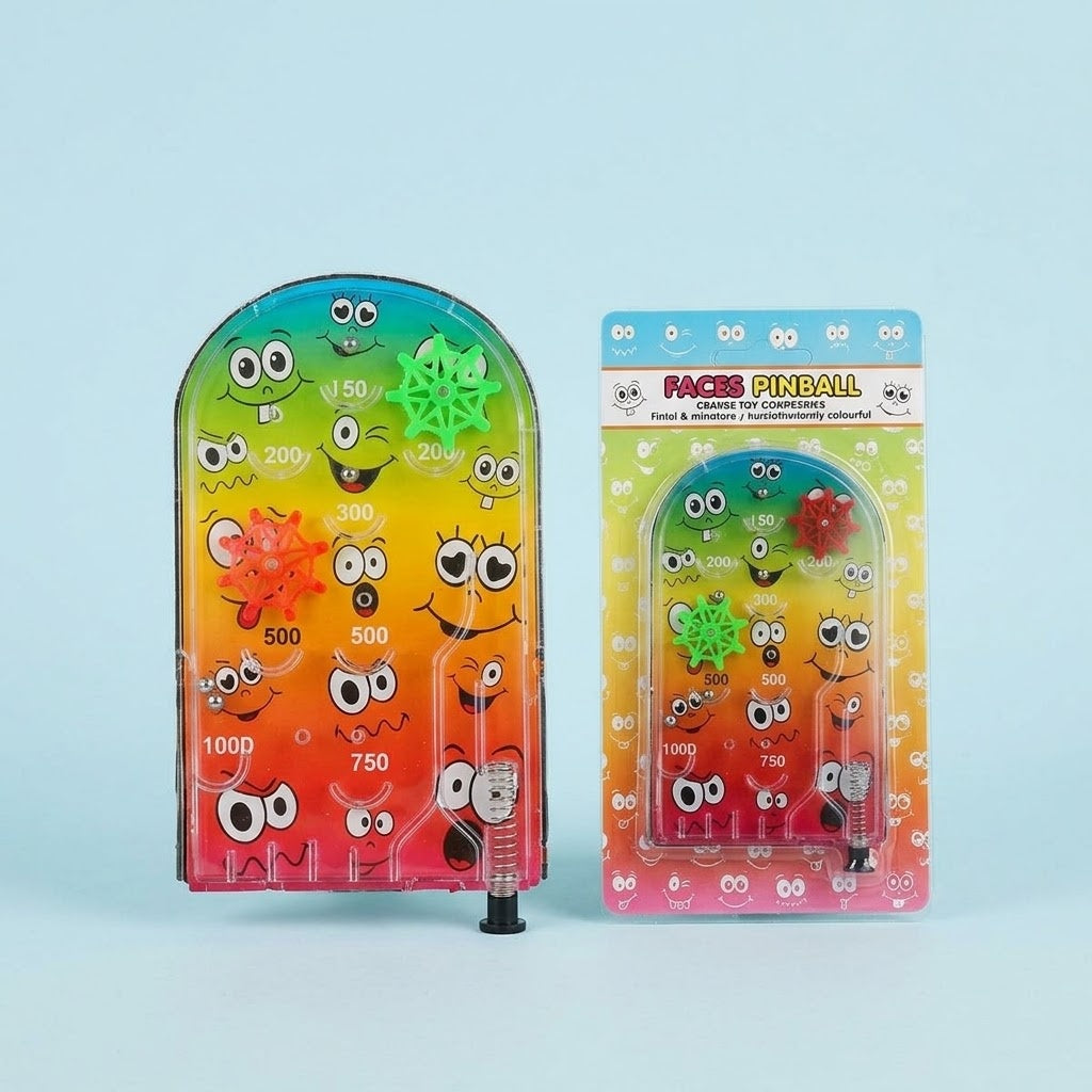 Funny Faces Pinball Game Handheld 7 x 12 cm - studio photo