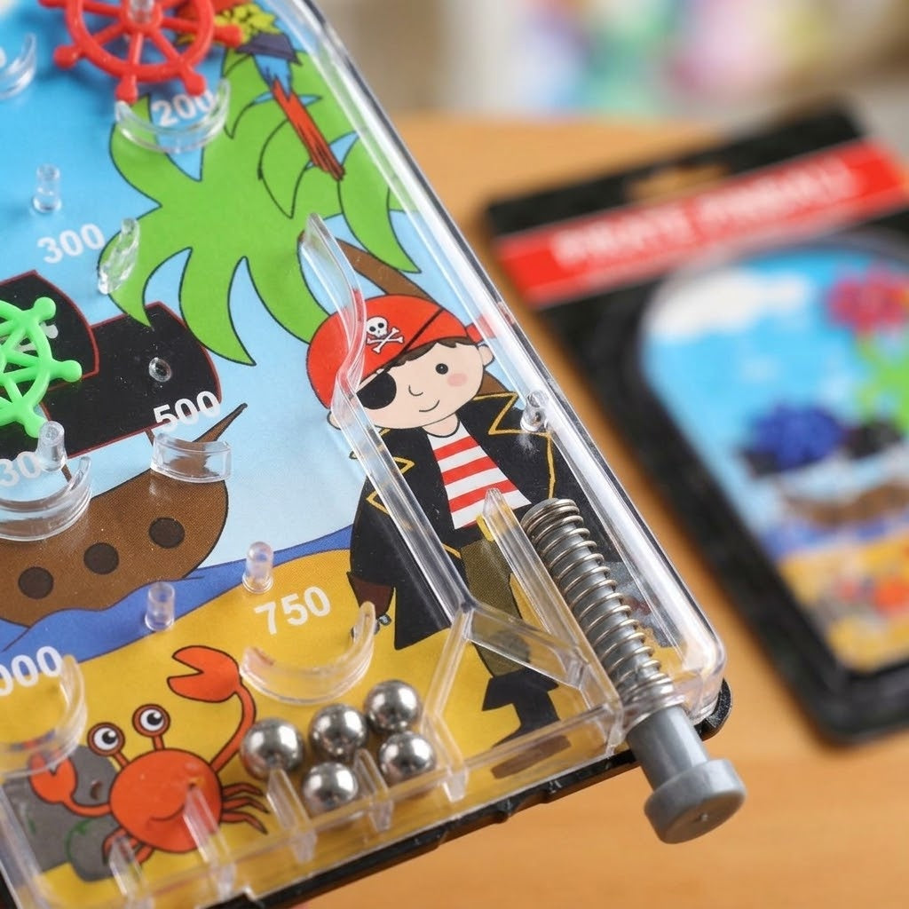 Pirate Pinball Game Handheld 7 x 12 cm - close-up
