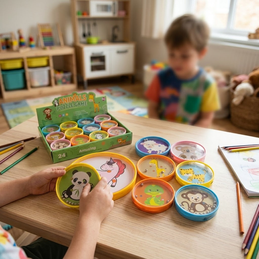 Mini Maze Puzzle Game 5 cm Kids Designs Party Favour - lifestyle photo