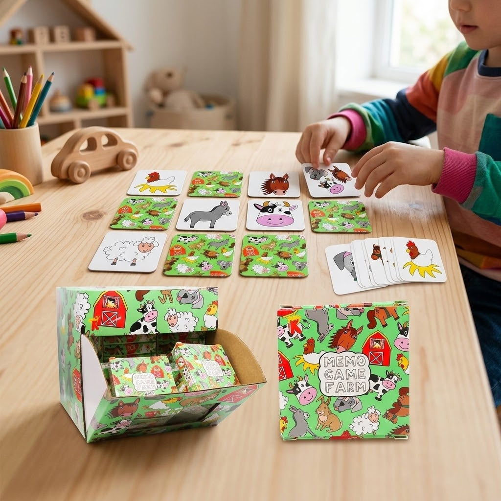 Farm Memory Game 28 Cards Mini Matching Pairs - lifestyle photo