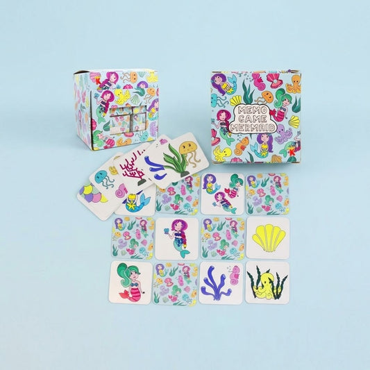 Mermaid Memory Game 28 Cards Mini Matching Pairs - studio photo