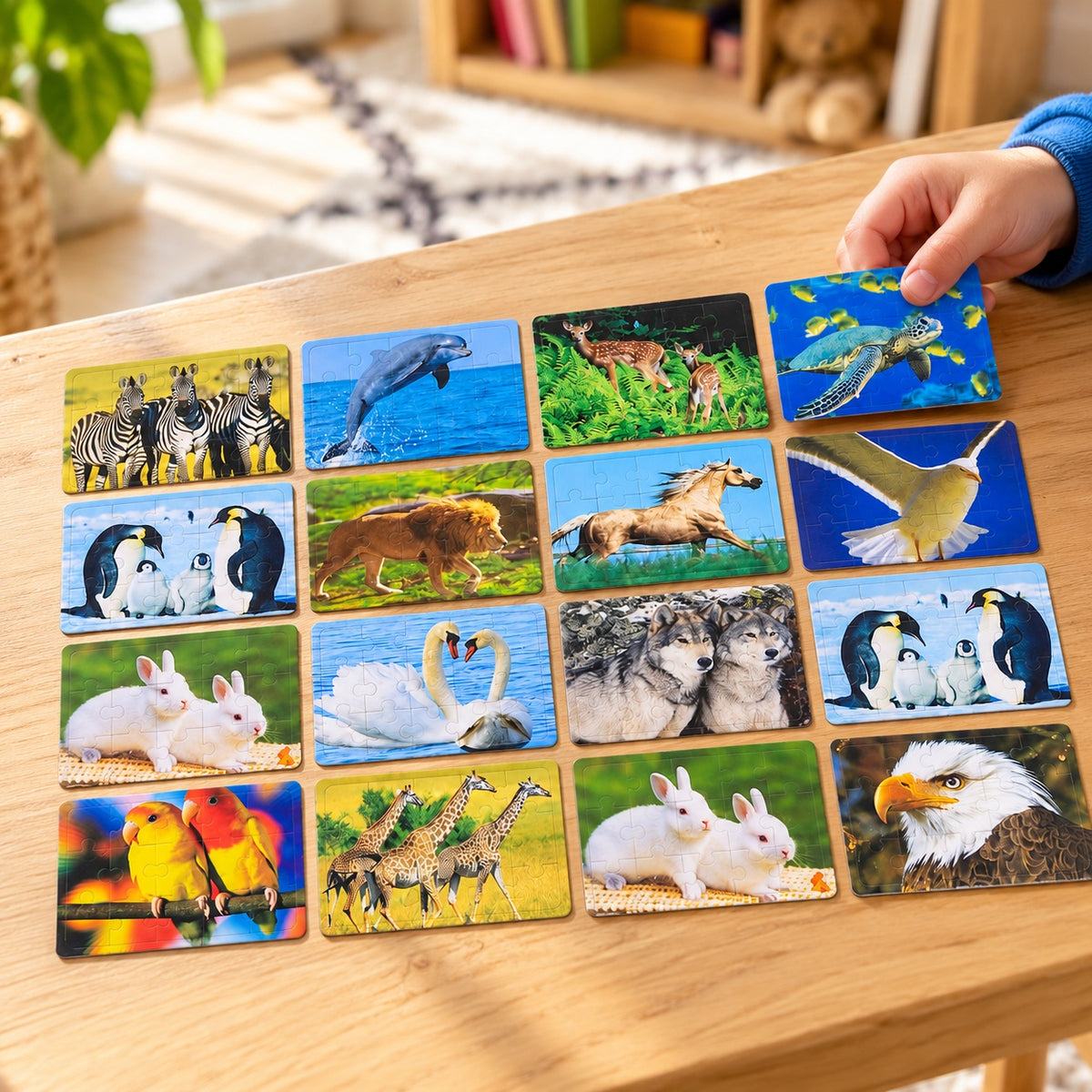 Kids Animal Jigsaw Puzzle 15 Pieces - lifestyle photo