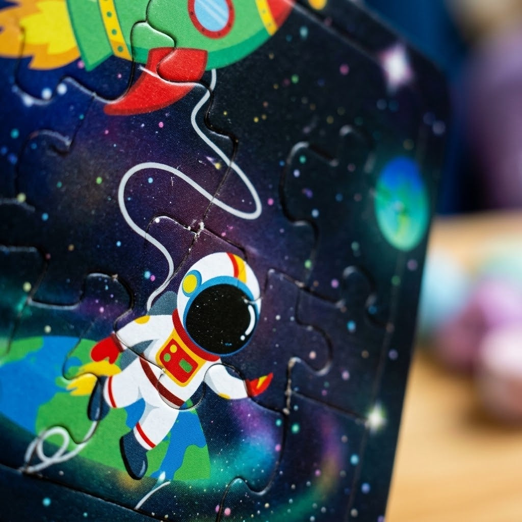 Space Jigsaw Puzzle 16 Pieces 13.5 x 13.5 cm - close-up