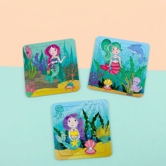 Mermaid Jigsaw Puzzle 16 Pieces 14 x 14 cm - studio photo