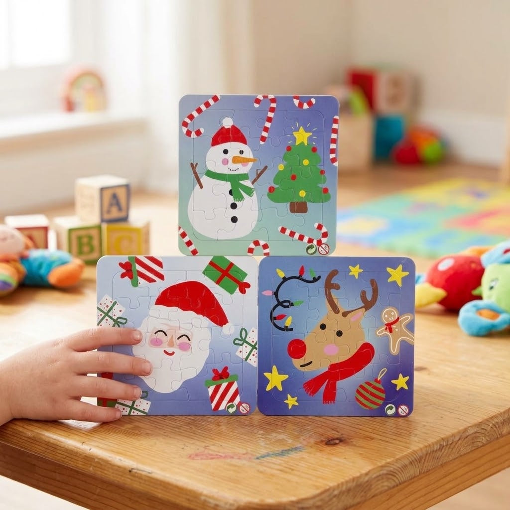 Christmas Jigsaw Puzzle 16 Pieces Mini - lifestyle photo