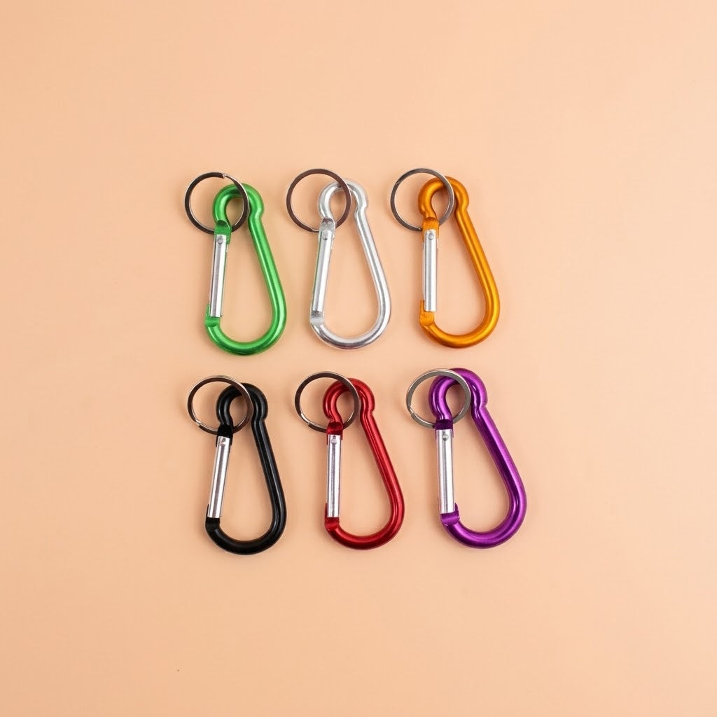 Large Carabiner Keychain 7.5 cm Clip Key Ring - studio photo
