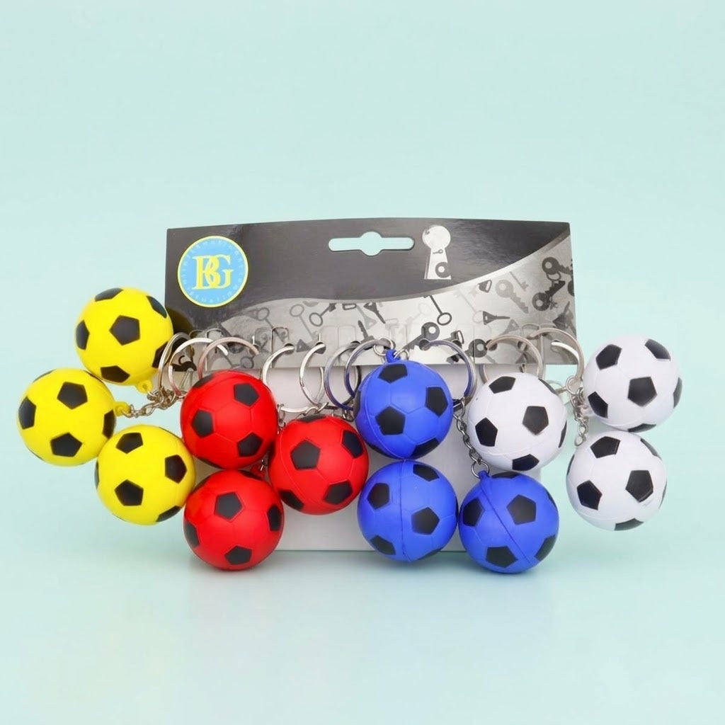 Foam Football Keychain Soccer Ball Keyring 4 cm - studio photo