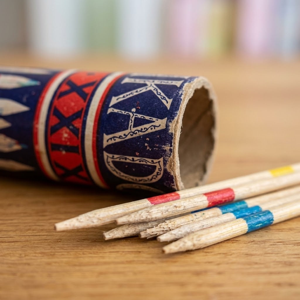 Giant Mikado Pick-Up Sticks Game 41 Sticks 38 cm - close-up