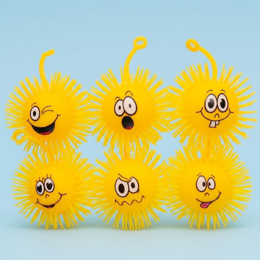 Smiley Face Puffer Yoyo Stress Ball Big 10 cm - studio photo