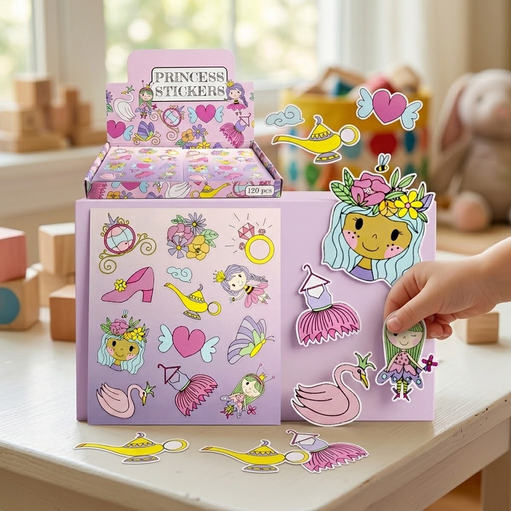 Princess Stickers Sheet of 12 Party Favour - lifestyle photo