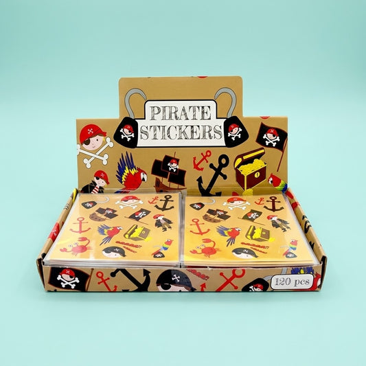 Pirate Stickers Sheet of 12 Party Favour - studio photo