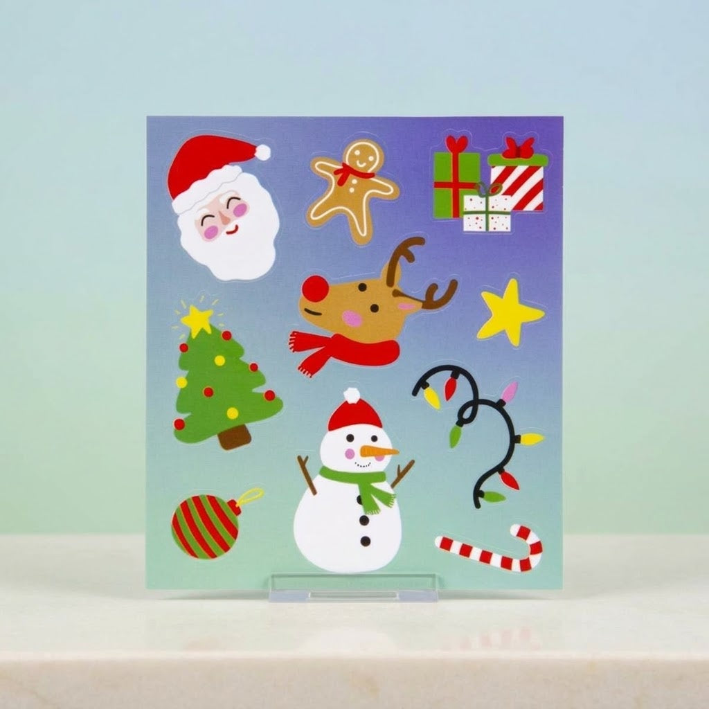 Christmas Sticker Sheet 12 Stickers 10 x 11.5 cm - studio photo