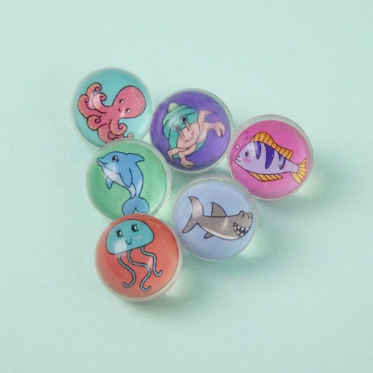 Sea Animals Bouncy Ball Super Ball 30 mm - studio photo
