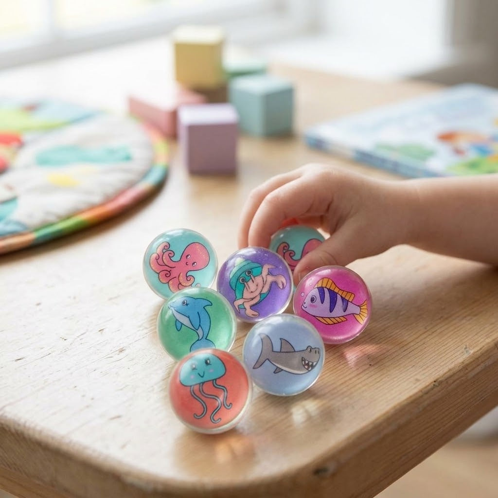 Sea Animals Bouncy Ball Super Ball 30 mm - lifestyle photo