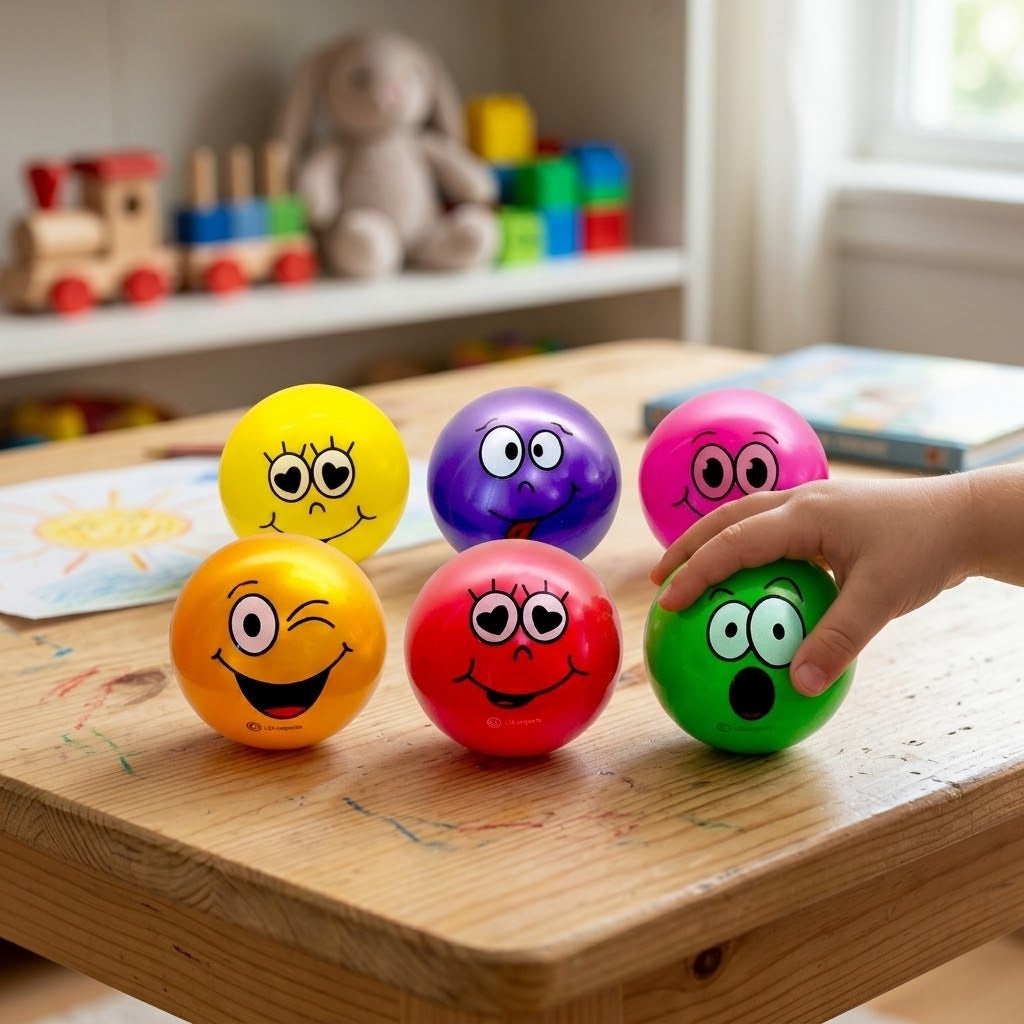 Smiley Face Kids Play Ball Outdoor Ball 23 cm - lifestyle photo