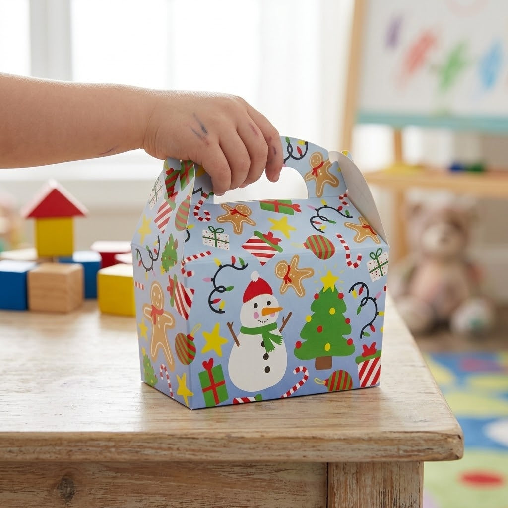 Christmas Snack Box with Handles 12 x 6 x 7 cm - lifestyle photo