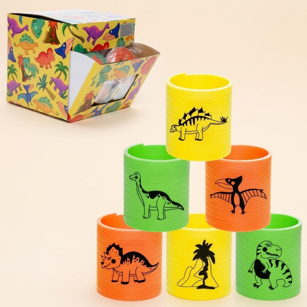 Dinosaur Magic Spring Toy, Ø 3.5 cm - studio photo