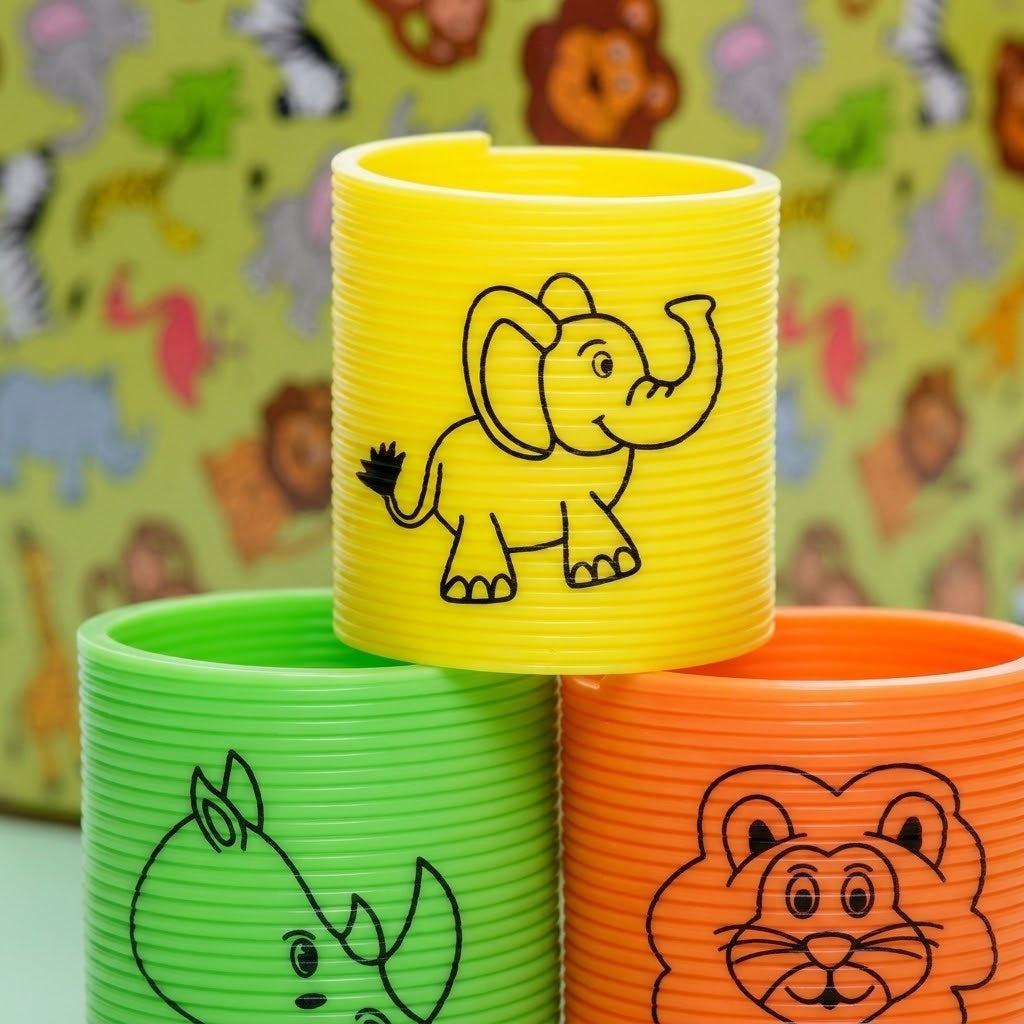 Jungle Animal Magic Spring Toy, Ø 3.5 cm - close-up