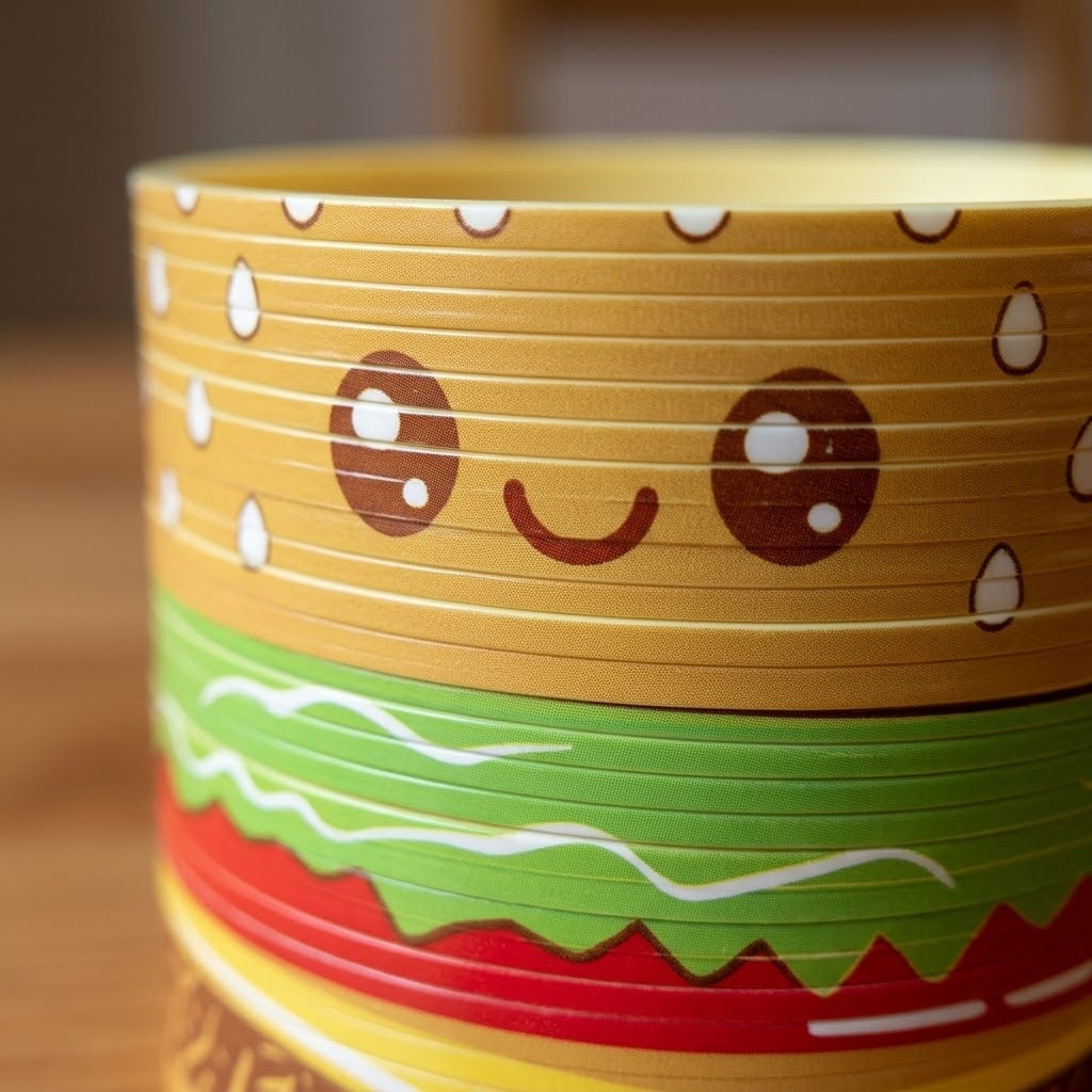 Kawaii Hamburger Spring Toy 7.5 cm Party Favour - close-up