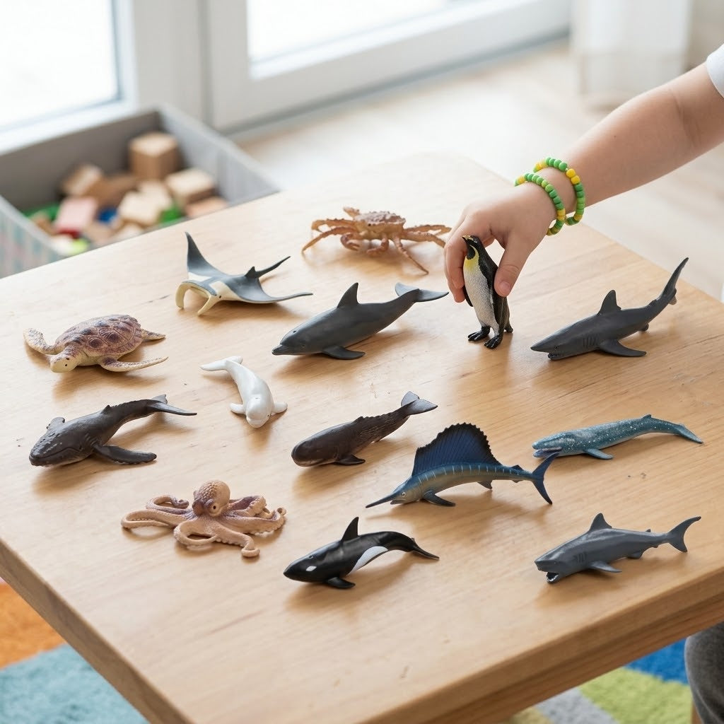 Realistic Sea Animal Figure with Collector Card - lifestyle photo
